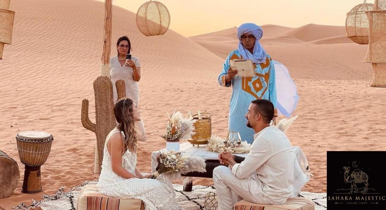 Sahara Majestic Luxury Camp Hotel Merzouga Exterior photo A wedding in the Sahara